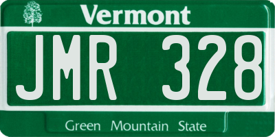 VT license plate JMR328