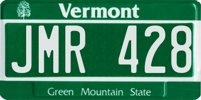 VT license plate JMR428