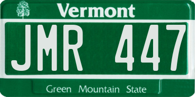VT license plate JMR447