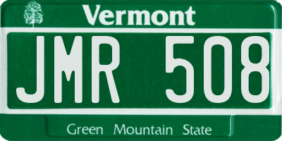 VT license plate JMR508