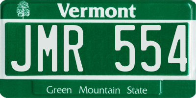 VT license plate JMR554