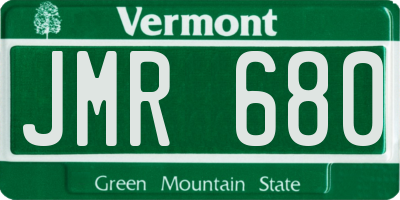VT license plate JMR680