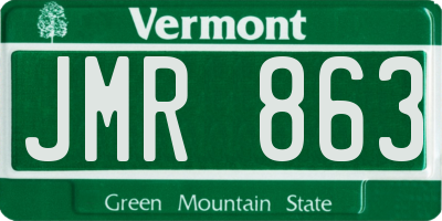 VT license plate JMR863