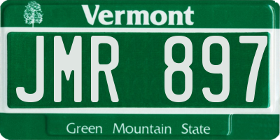 VT license plate JMR897