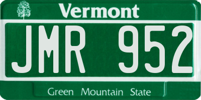 VT license plate JMR952