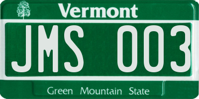 VT license plate JMS003