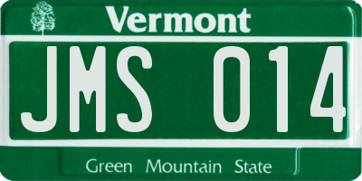 VT license plate JMS014