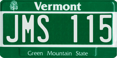 VT license plate JMS115