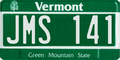 VT license plate JMS141