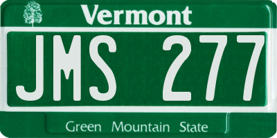 VT license plate JMS277