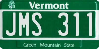 VT license plate JMS311