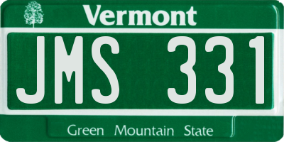 VT license plate JMS331