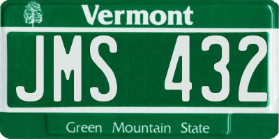 VT license plate JMS432