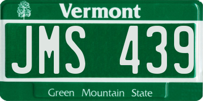 VT license plate JMS439