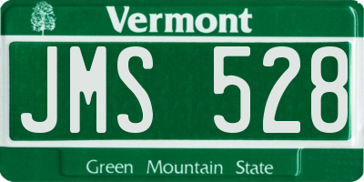 VT license plate JMS528