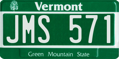 VT license plate JMS571