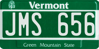 VT license plate JMS656