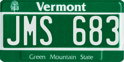 VT license plate JMS683