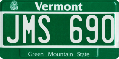 VT license plate JMS690