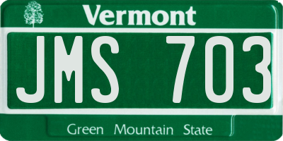 VT license plate JMS703