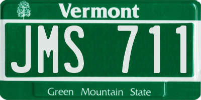 VT license plate JMS711