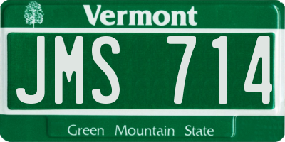 VT license plate JMS714
