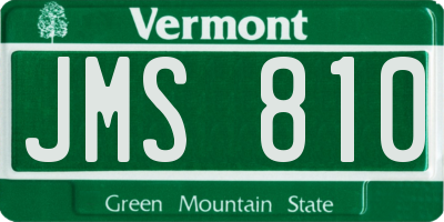 VT license plate JMS810