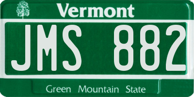 VT license plate JMS882