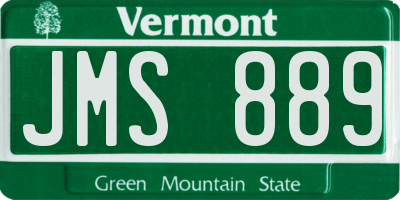 VT license plate JMS889
