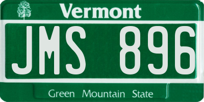 VT license plate JMS896