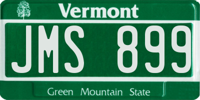 VT license plate JMS899