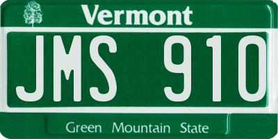 VT license plate JMS910