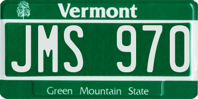 VT license plate JMS970