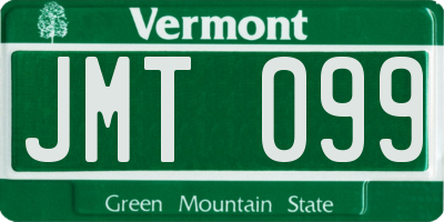 VT license plate JMT099