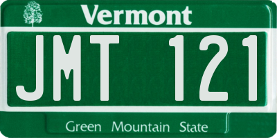 VT license plate JMT121