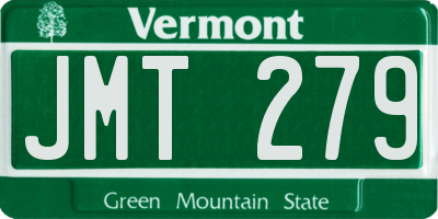 VT license plate JMT279