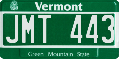 VT license plate JMT443