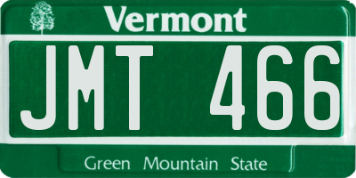 VT license plate JMT466