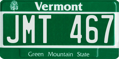 VT license plate JMT467
