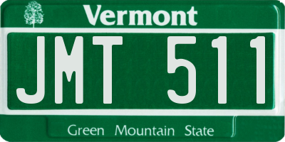 VT license plate JMT511