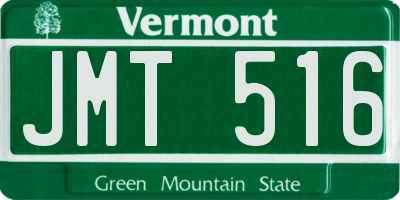 VT license plate JMT516