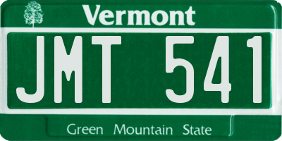 VT license plate JMT541