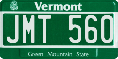 VT license plate JMT560