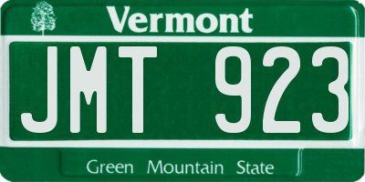 VT license plate JMT923
