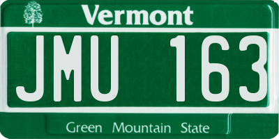 VT license plate JMU163