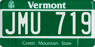VT license plate JMU719
