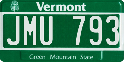 VT license plate JMU793