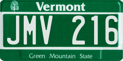 VT license plate JMV216
