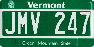 VT license plate JMV247