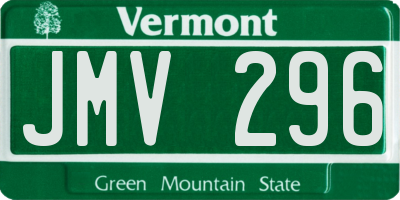 VT license plate JMV296